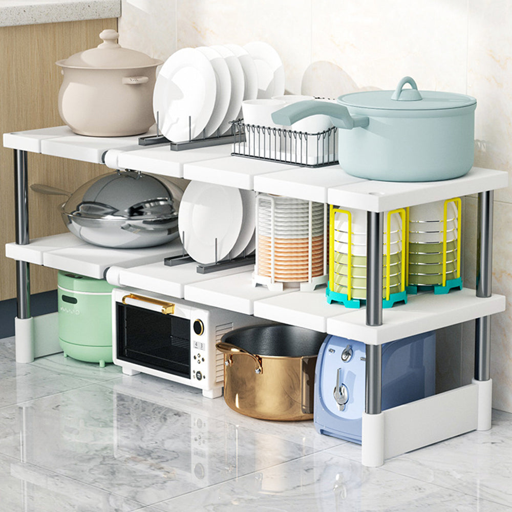 Detachable and Adjustable Under Sink Organizer-Double Tires