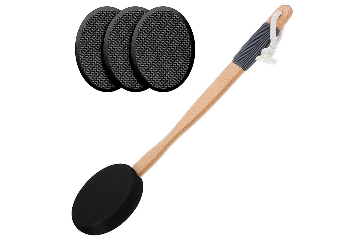 Back and Foot Lotion Applicator with 4 Replacement Pads Sunscreen Applicator Tool
