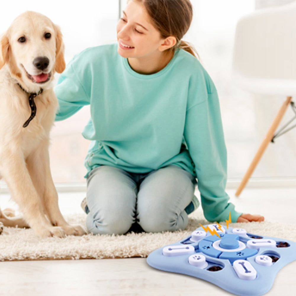 2Pcs Pet Slow Feeder and IQ Interactive Sounding Toy