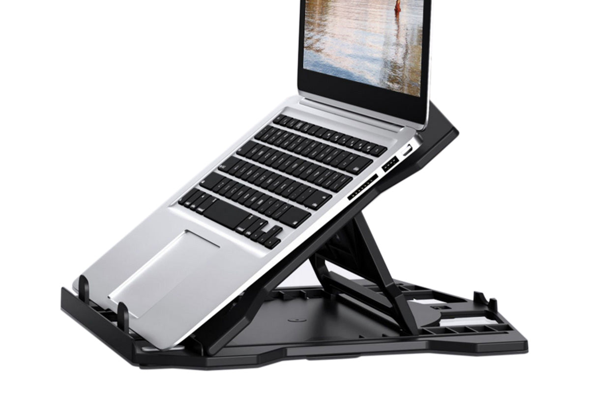 2 in 1 Adjustable Laptop Cooling Stand with Phone Stand Foldable Computer Holder
