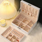 Jewellery Organiser Case Box Holder Storage Earring Ring Display with Lock and Key