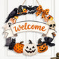 2 Pack Engineered Wood Halloween Ghost Pumpkin Hanging Door Signs