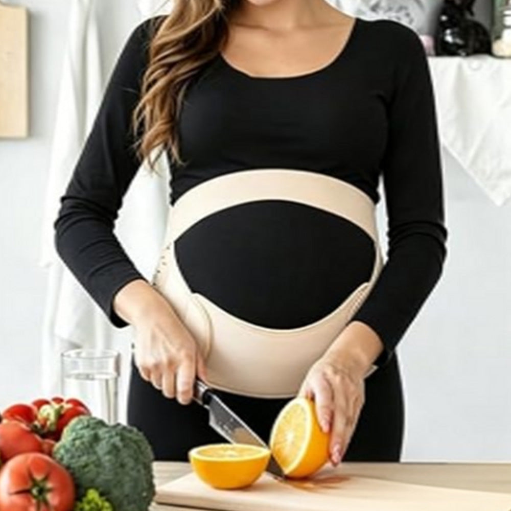 Maternity Support Belt Pregnancy Belly Band-Beige