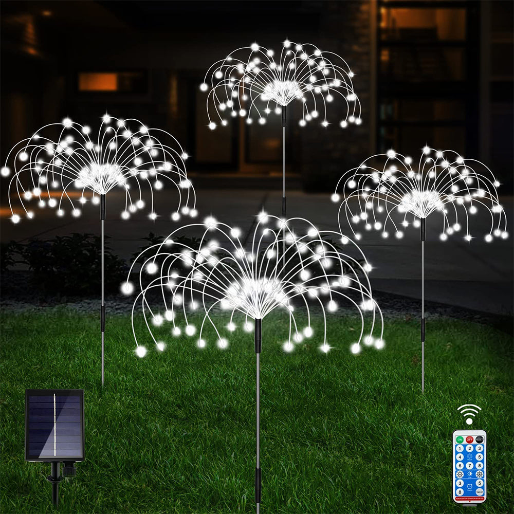 4-In-1 LED Solar Firework Garden Lights Outdoor Path Lawn Decor Lamp