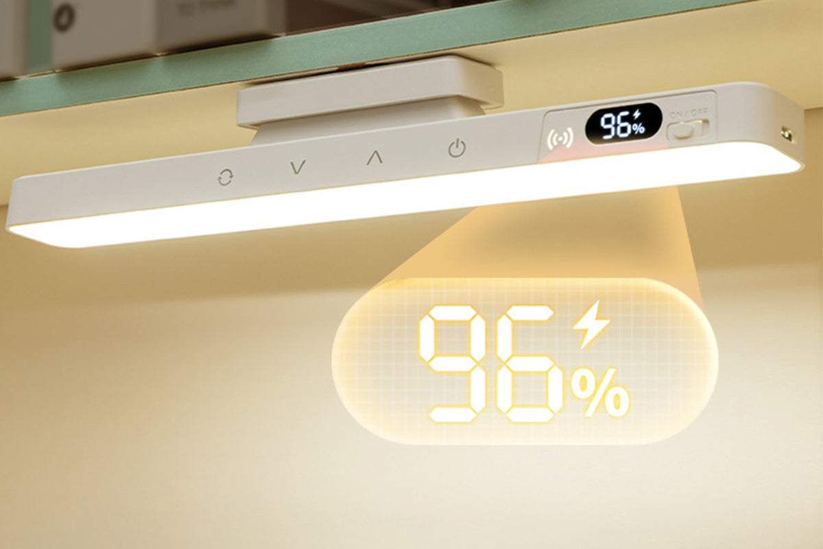 Magnetic Rechargeable LED Light Bar with 5 Colors Touch and Remote Control Battery Display