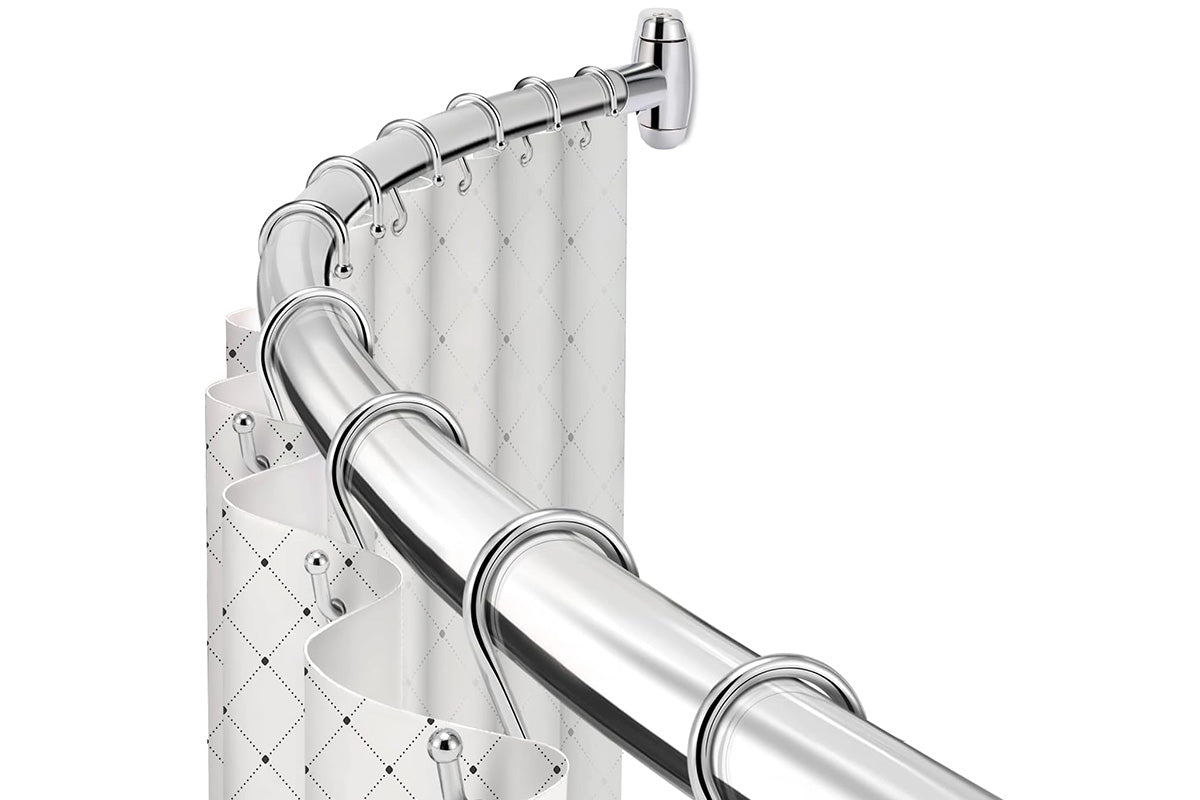 Curved Shower Curtain Rod Stainless Steel Shower Rods for Bathroom Bathtub