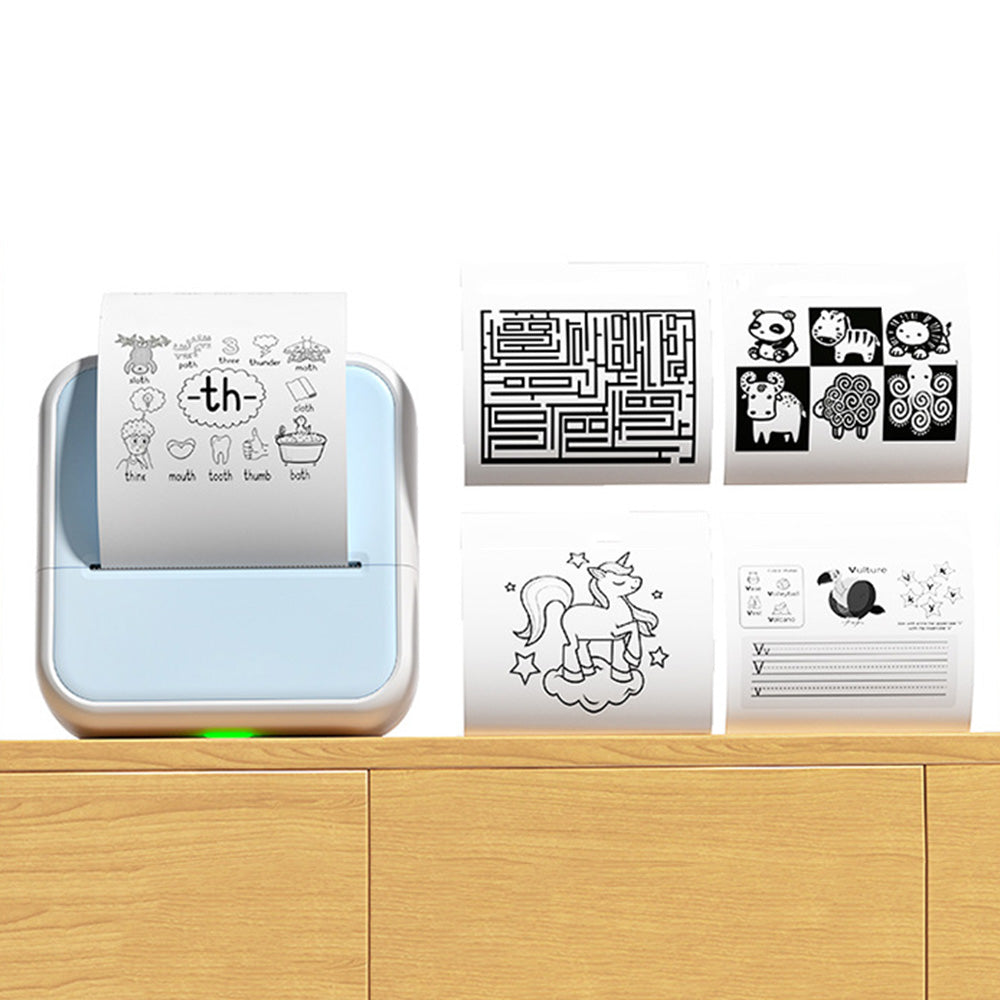 Mini Sticker Printer Portable Bluetooth Thermal Printer for Photo Notes Gift