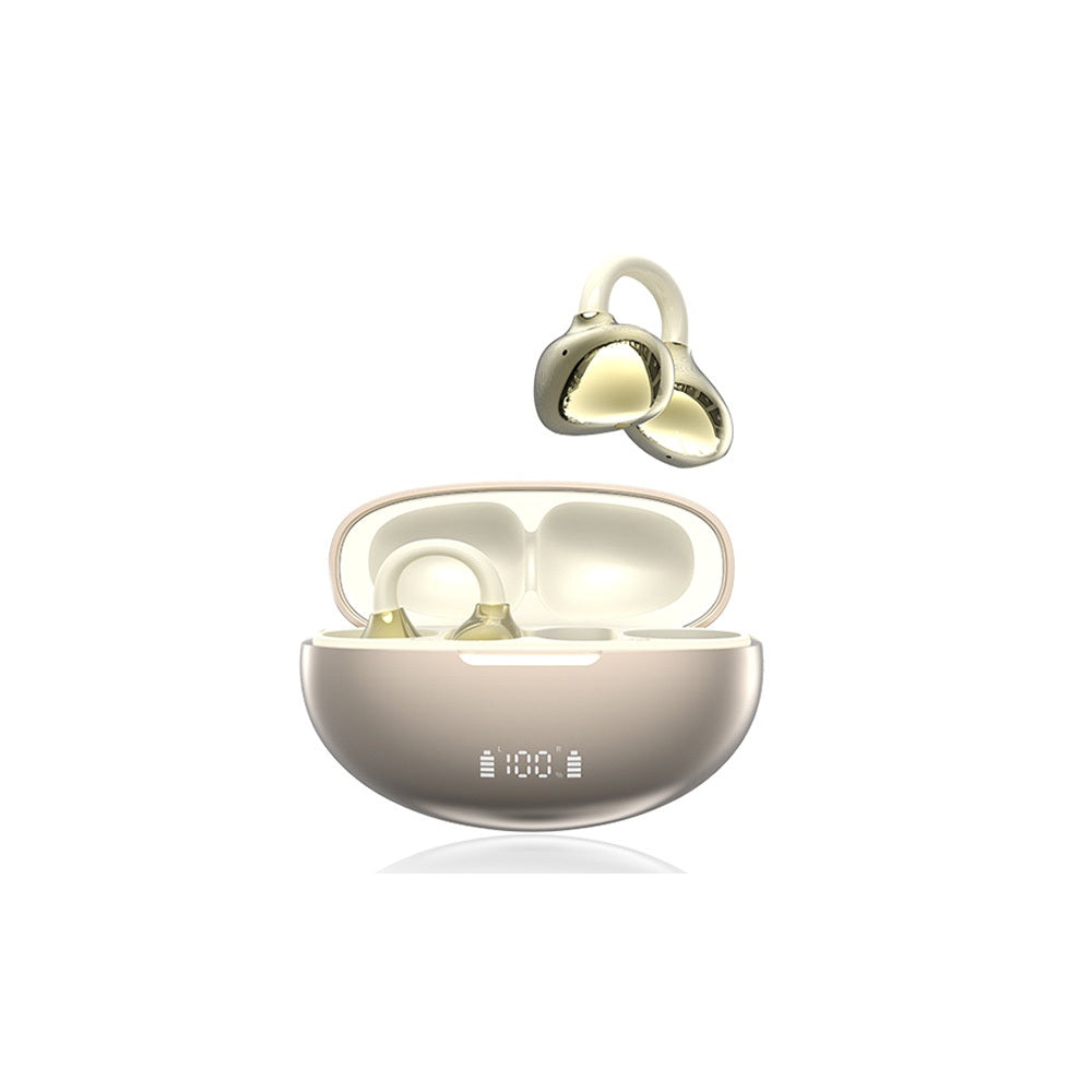 Bluetooth Open Ear Clip-On Earbuds Wireless Headphones for Sports