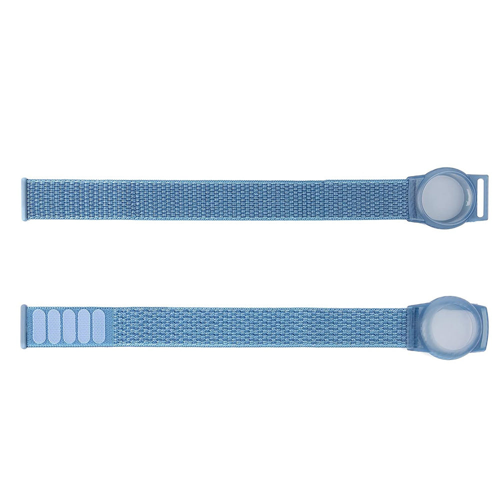 2PCS Soft Nylon Wristbands for Airtag Adjustable Bracelet for Airtag for Little Ones Adults-Blue