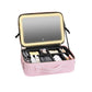 Portable Travel Makeup Case with LED Light and Mirror
