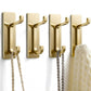 4 Pack Stainless Steel Double Adhesive Hooks with 3kg Capacity