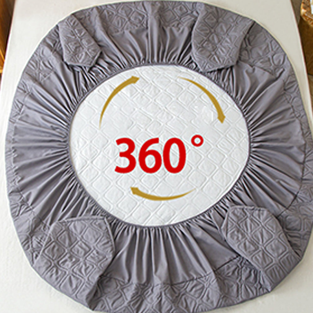 Water Resistant Mattress Protector Soft Mattress Pad with Deep Pocket Grey