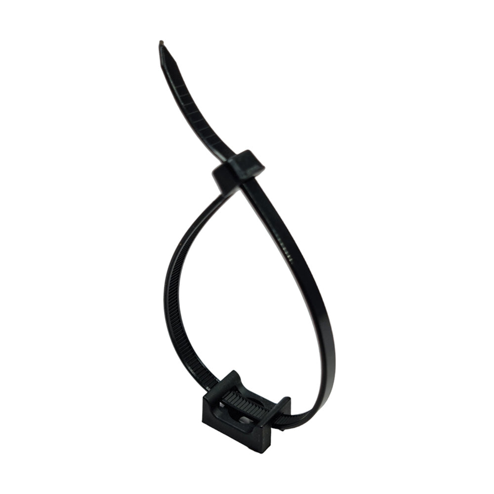 500 PCS Cable Tie Base Nylon Saddle Mount for Wire Management-Black