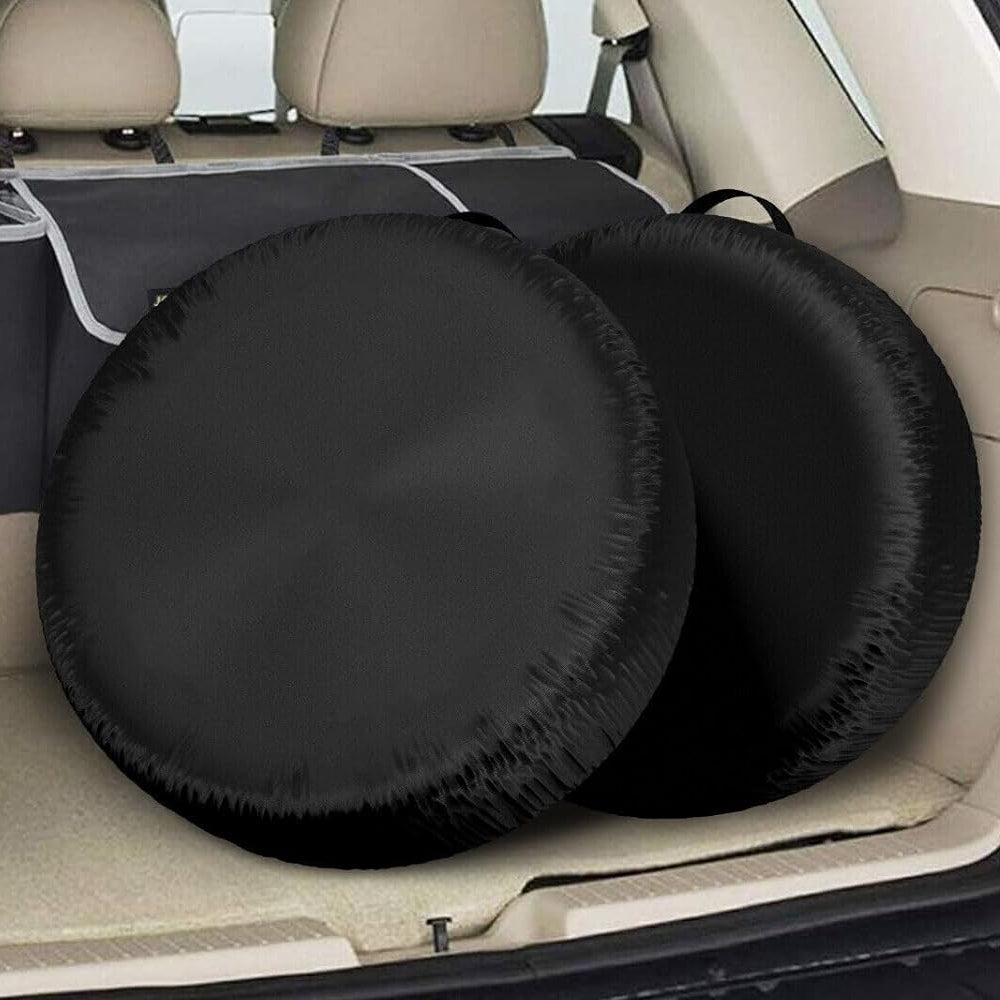 2Pcs Waterproof Black Car Spare Wheel Tire Cover Fit RV Truck SUV 14 15 16 17 inch