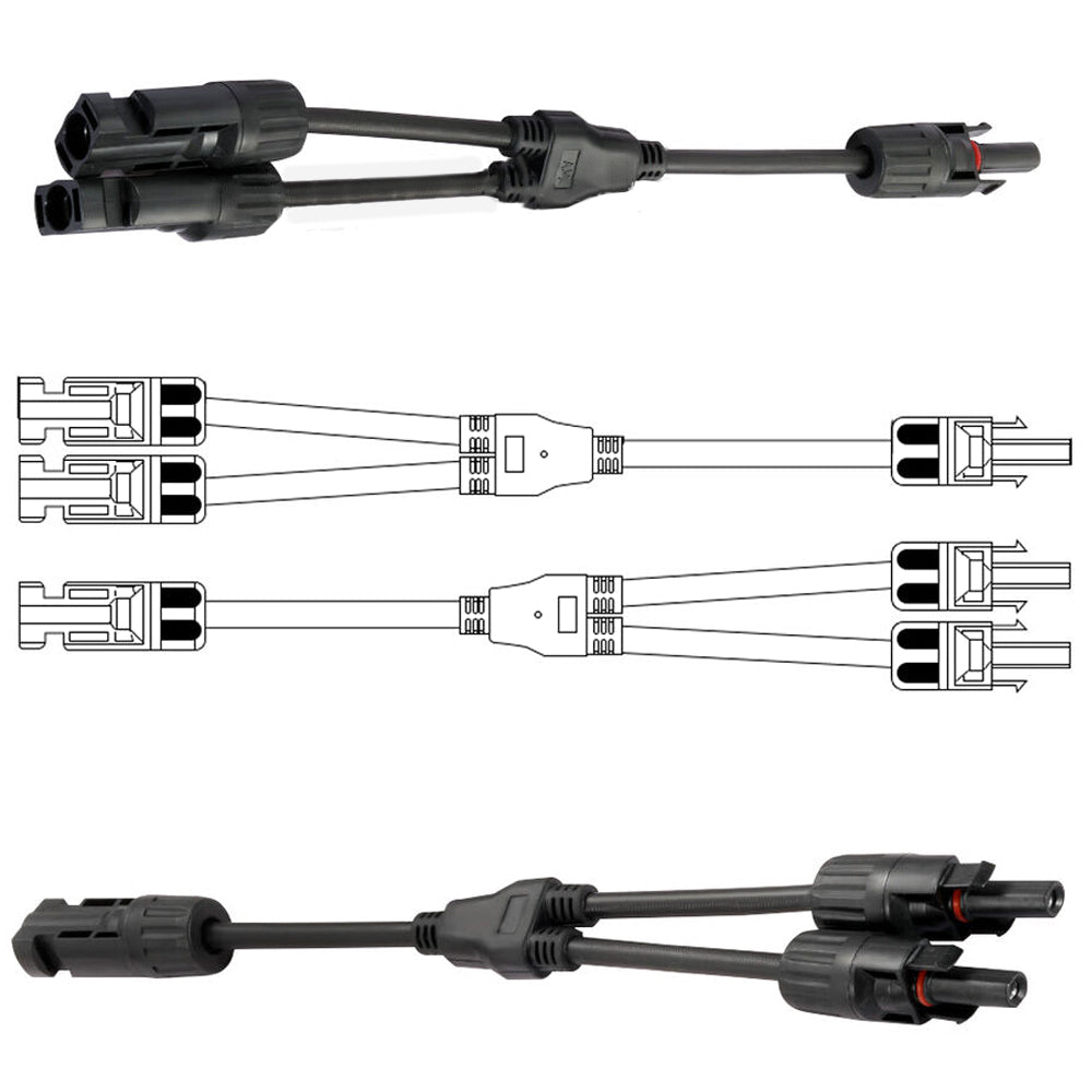 Solar Y Connector for Cable Plug Inline Solar PV Panel