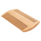 2PCS Double Sided Wooden Beard Comb for Beard Hair Portable Men Mustache Comb for Home Travel