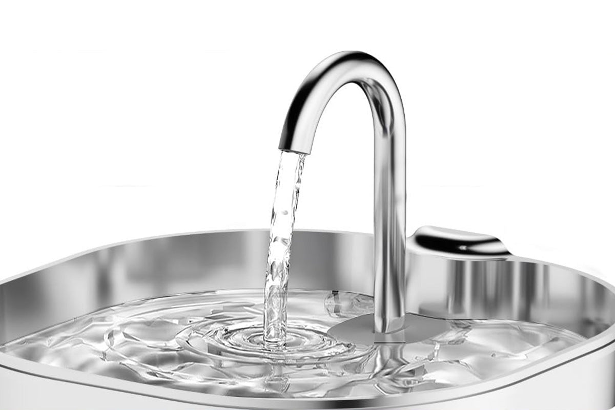 Automatic Pet Water Fountain USB 2.2L Stainless Steel for Cats and Small Animals