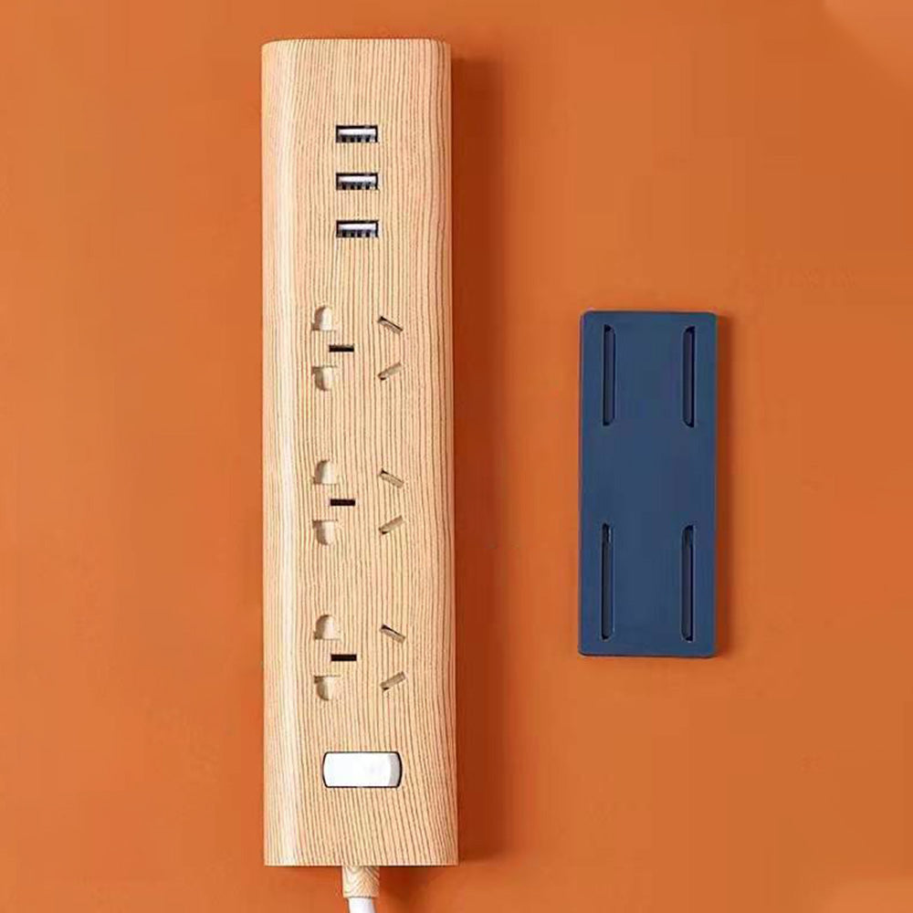 4PCS No-Drill Power Strip Holders Adhesive Wall Mount Socket Organizer