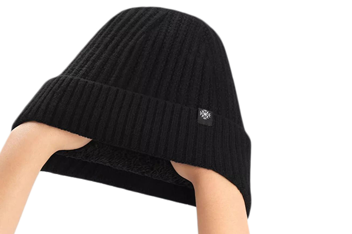 Men's Fleece Lined Knit Beanie Scarf Set Ear Warmer Winter Accessory
