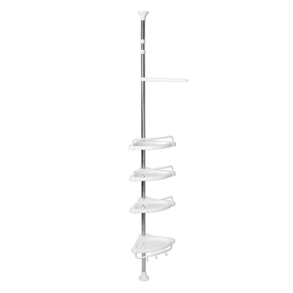 4 Tier Telescopic Bathroom Wall Corner Shelf Rack Shower Caddy Storage Organizer
