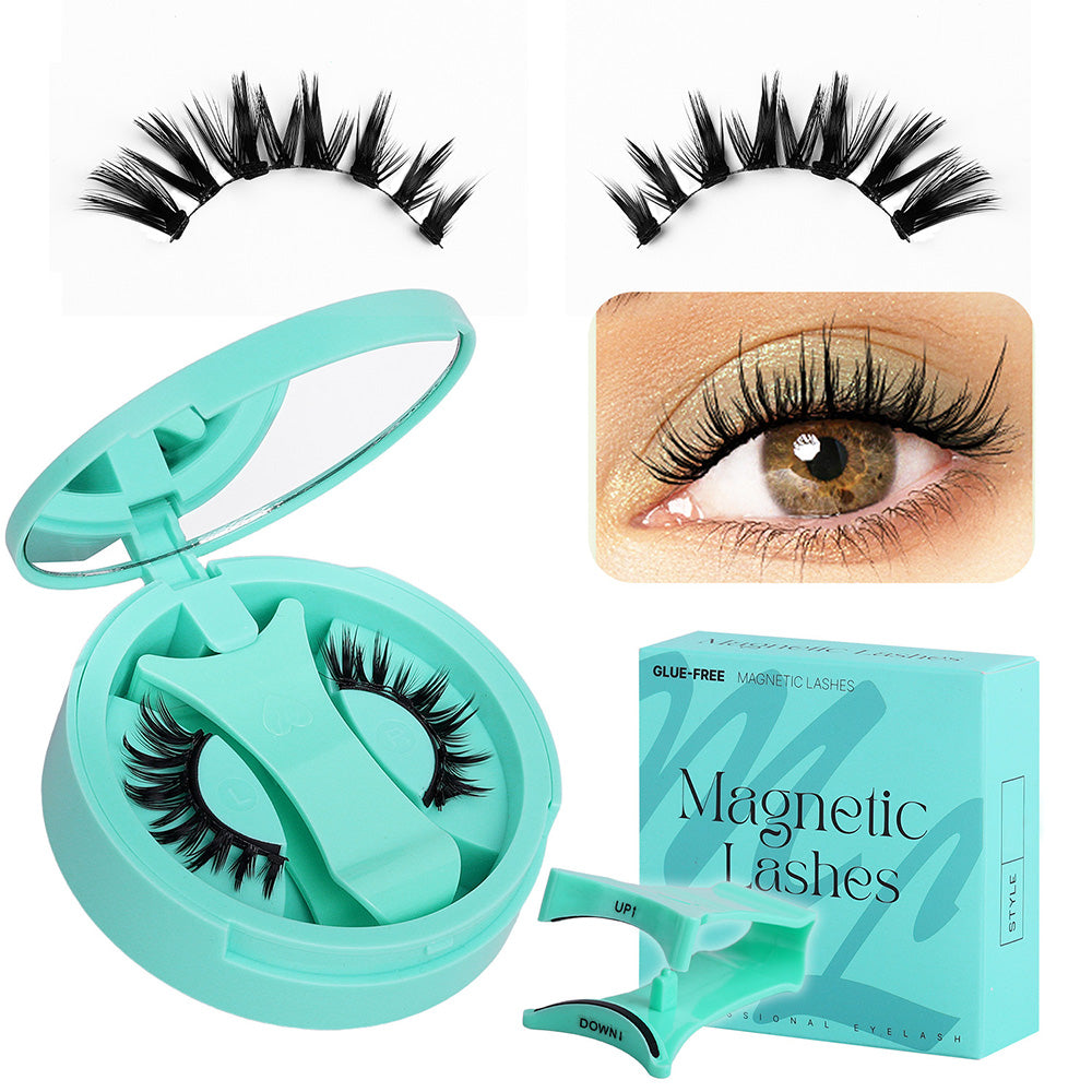 2XReusable Eyelashes Kit No Glue Needed Easy to Wear and Remove-Style 3