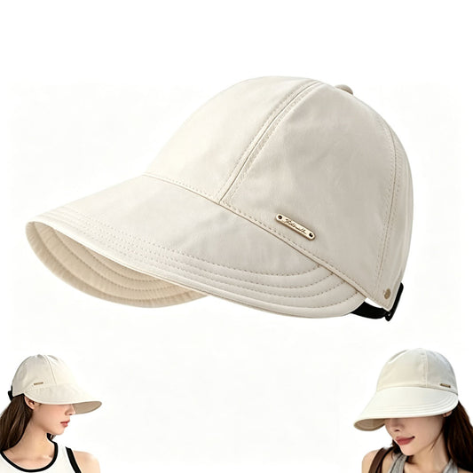 Wide Brim Quick Dry Foldable Sun Hat with Ponytail Opening and Hook