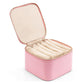 Travel Jewelry Case Small Jewelry Box with 6 Transparent Zipper Pockets