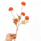 5 Pack Stem Cloth Dandelion Ball Artificial Flowers with Bendable Stems