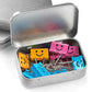 6 PCS Rectangular Small Tin Box with Hinged Lid Portable Storage Box for Candies Tea