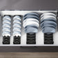 Aluminum Adjustable Cabinet Bowl Storage Shelf with Removable Card Slot