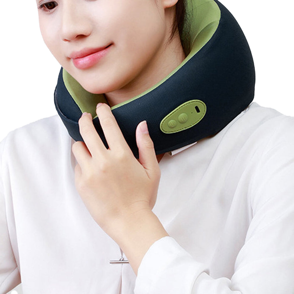 Travel U Shaped Neck Pillow Neck Massager Electric Cordless Neck Support Pillow