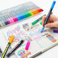 24 Color Multicolored Double Line Outline Marker Pen Set Painting Art