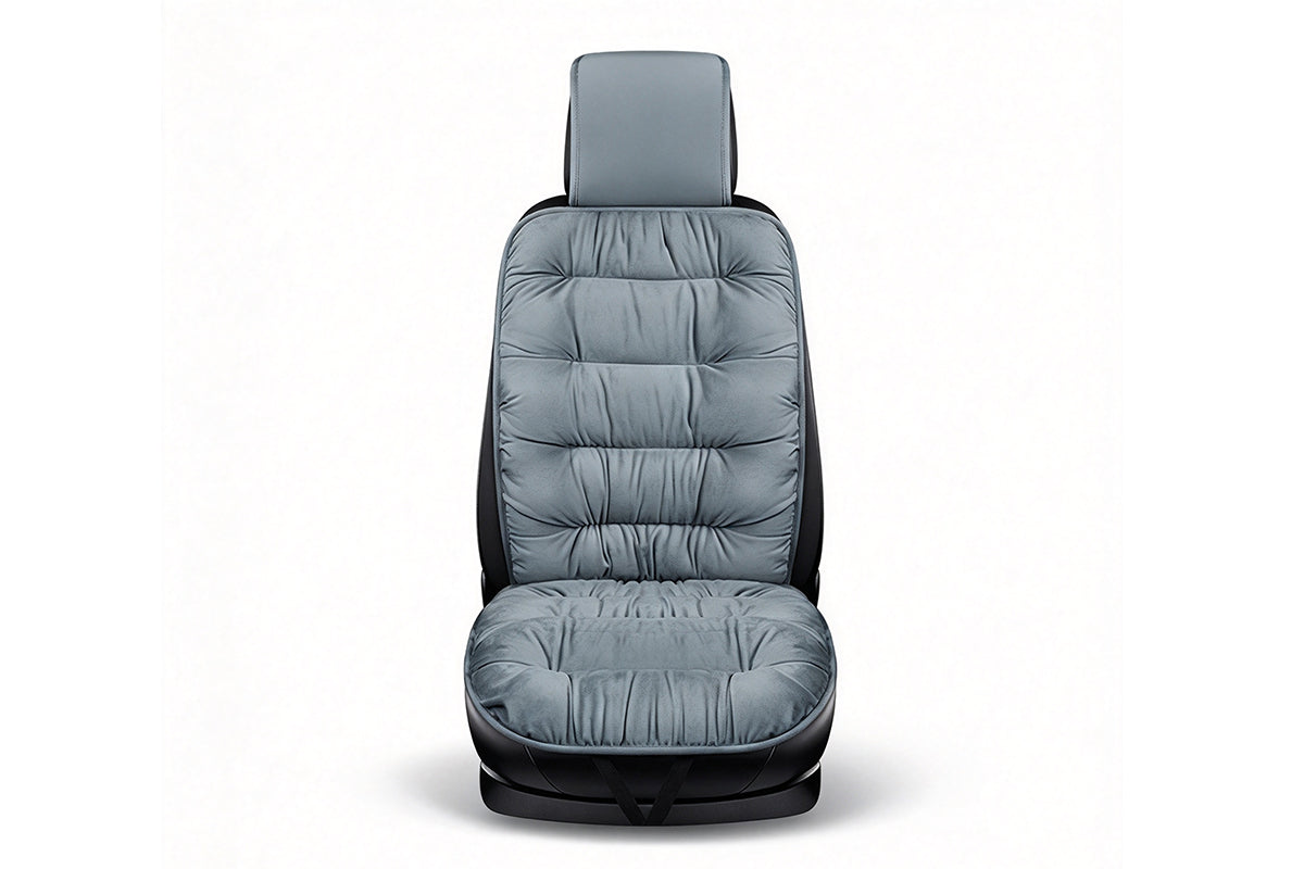 Single Winter Short Plush Auto Seat Cushion and Backrest Cover