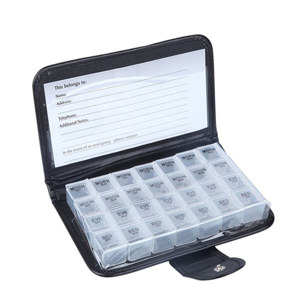Weekly Pill Organizer Individual Medicine Containers for Vitamins Supplements