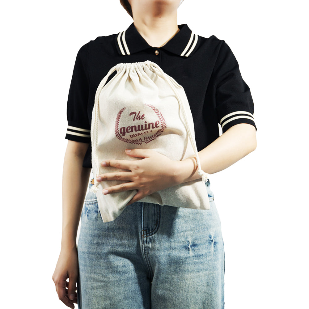 8Pcs Linen Bread Bags Reusable Drawstring Bag