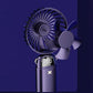 Handheld Fan With LED Display Foldable Hanging Neck Fan Rechargeable Portable Fan