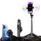 Phone Tripod Potable Selfie Stick With Wireless Detachable Remote Control And Fill Light