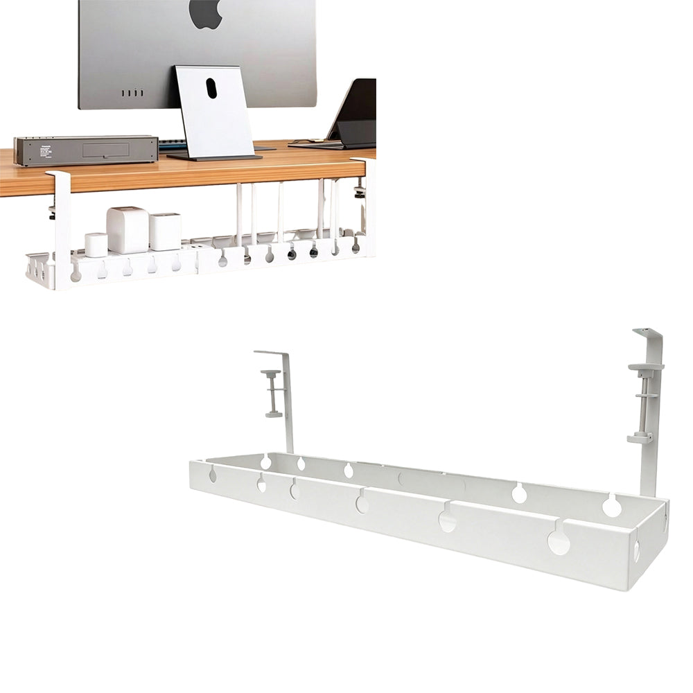 Expandable Under Desk Cable Management Tray Wire Storage Basket Rack