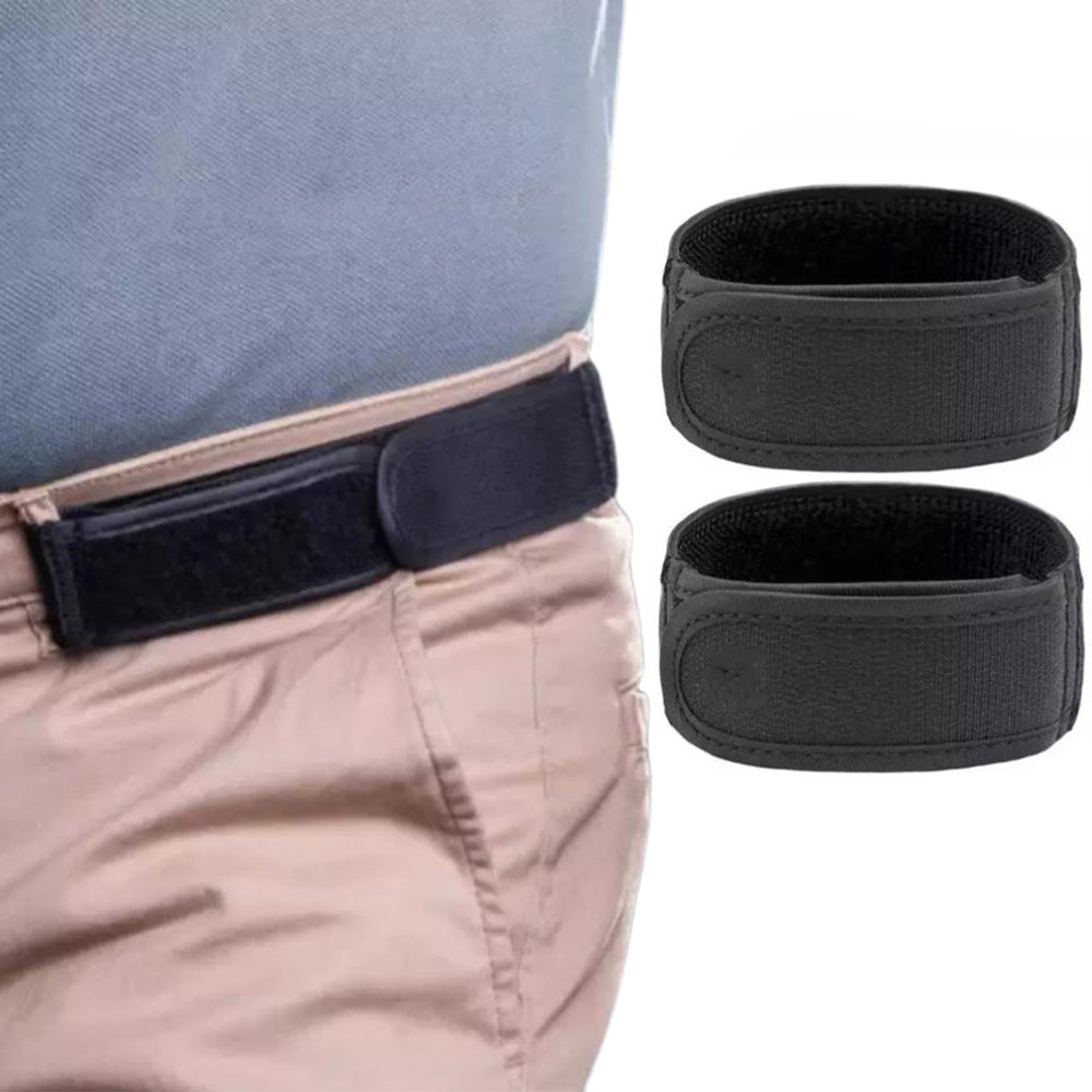 2PCS Elastic No Buckle Hook and Loop Nylon Waistband