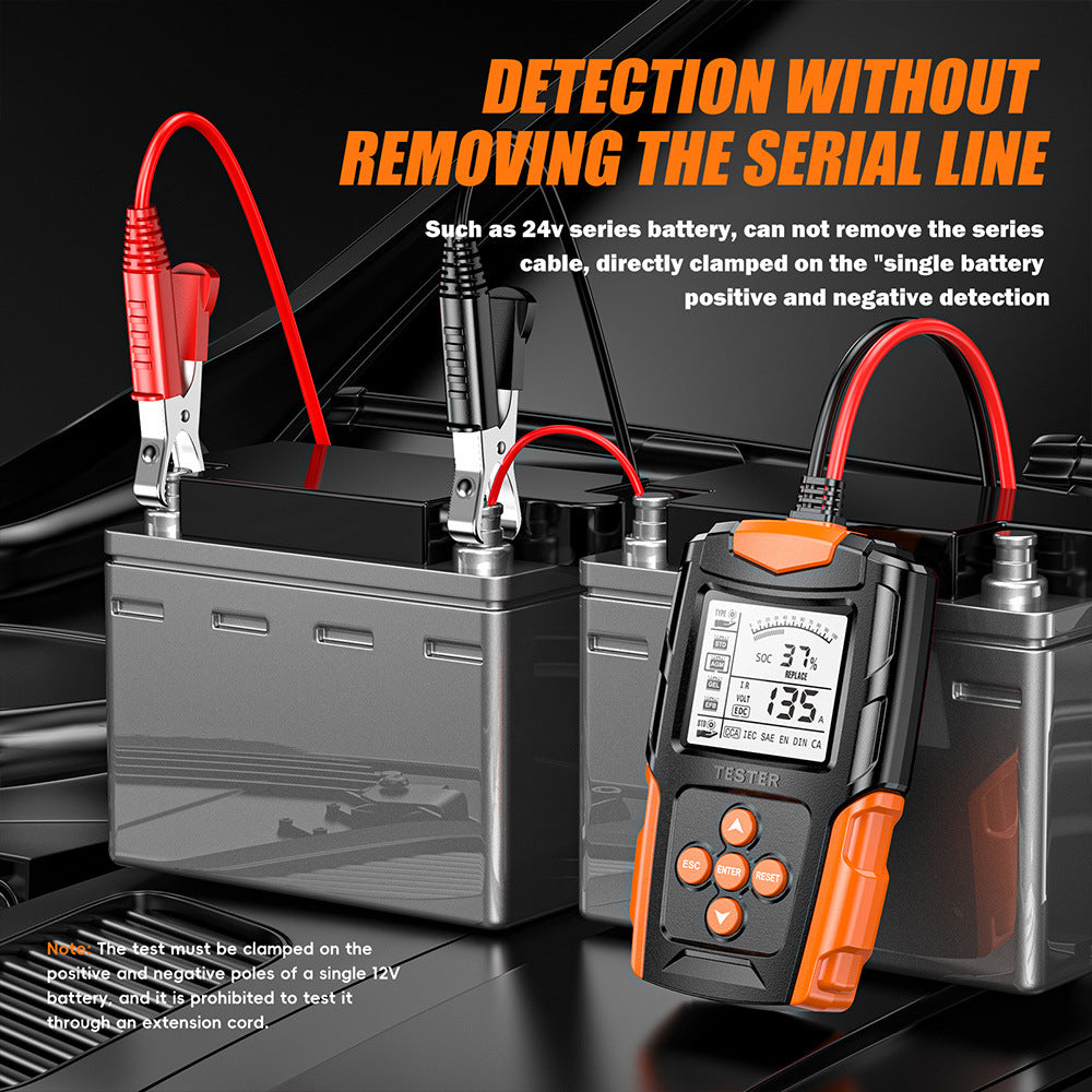 Car Battery Tester 12V 24V Gel AGM Wet Battery Analyzer Charging Diagnostic Test