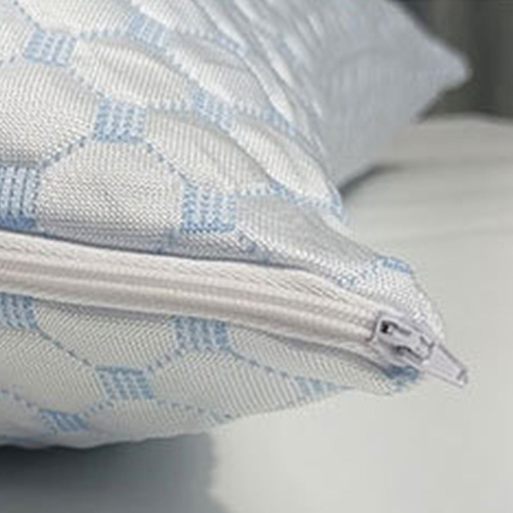 Cooling Shredded Memory Foam Pillows for Side Back Sleepers with Washable Cover-Blue