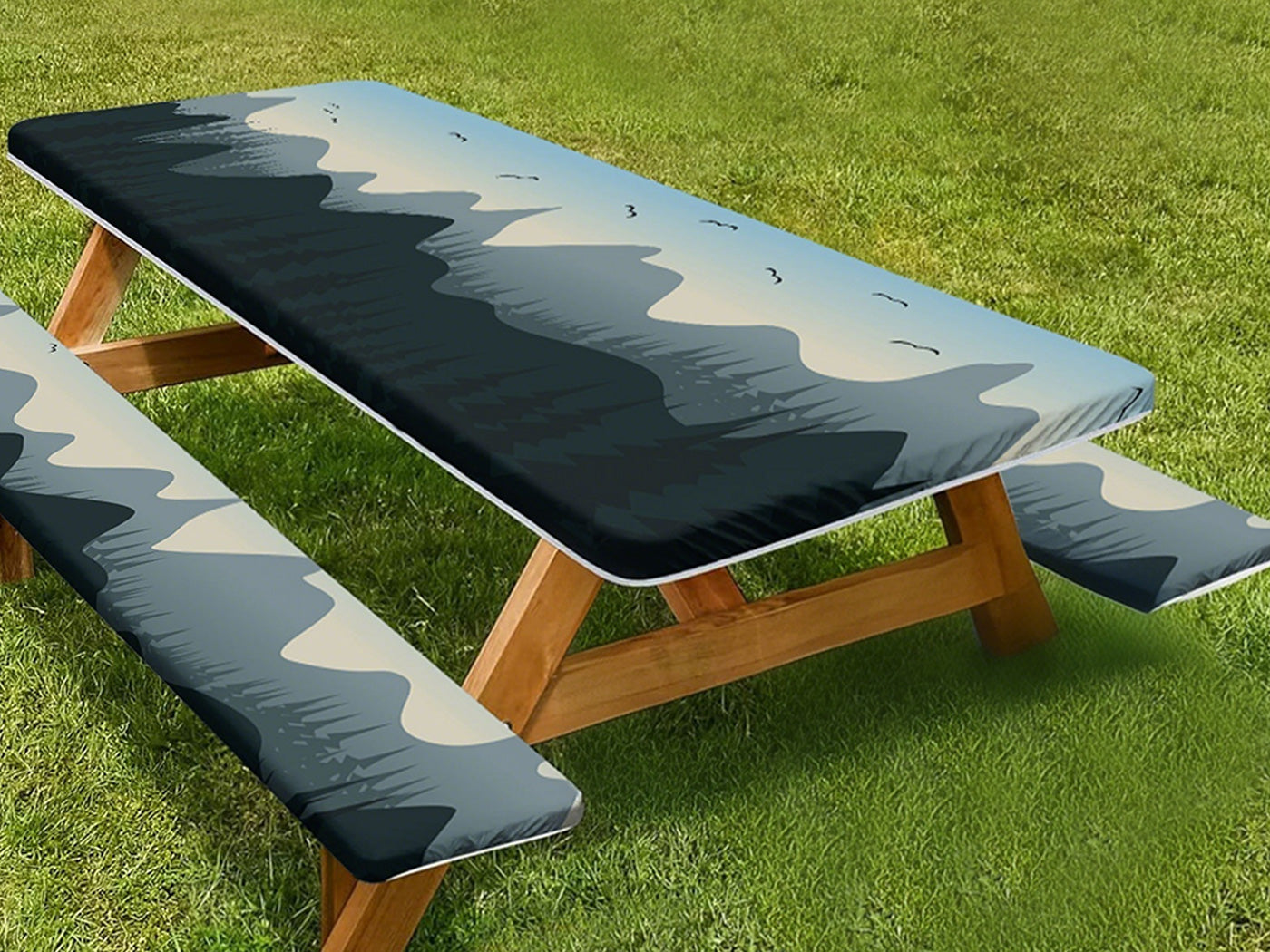 Picnic Table Cover with Bench Covers Camping Tablecloth Camping Essentials