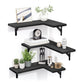 Corner Floating Shelves Set of 3 Wall Mounted Rustic Wood Storage Display Shelves
