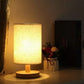 Small Bedside Night Table Lamp For Bedroom Minimalist Nightstand Lamp With Round Shade