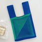 2Pcs Cute Knitted Wrist Bag-Blue Line