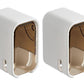 2Pcs Toothbrush Holders Wall Mounted Tooth Brush Holder with Cover for Shower