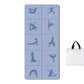 Printed Yoga Poses Yoga Mat with Storage Bag Portable Exercise Foldable Workout Mat