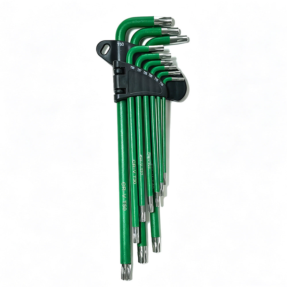 9Pcs Long Arm Ball End Hex Key Set with CRV Steel for Car and Motorcycle Repair