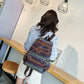 Boho Style Flap Drawstring Backpack