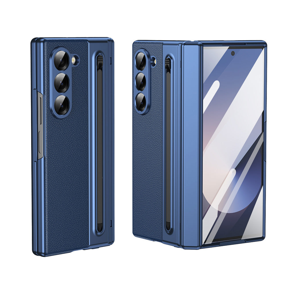 Phone Case for Samsung Z Fold 7 with Pen Holder Full Coverage Hinge Protection